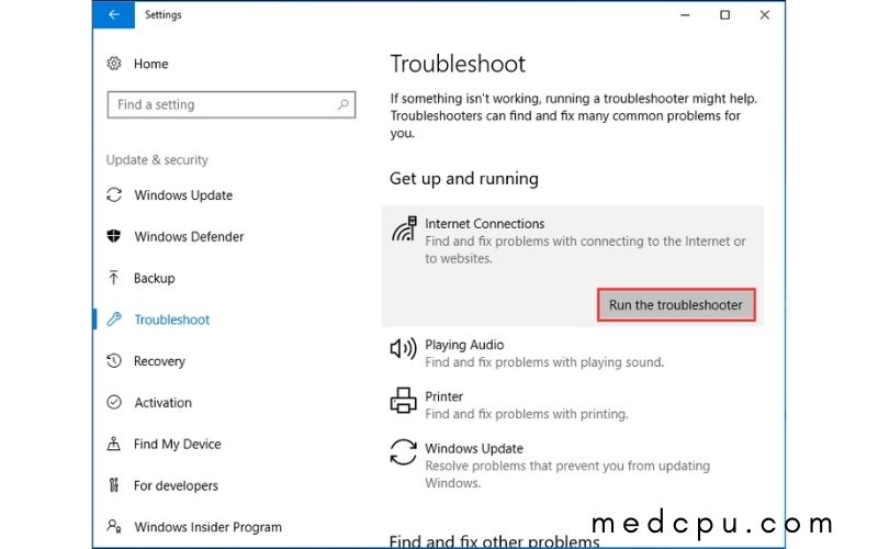 run network troubleshooter run network troubleshooter