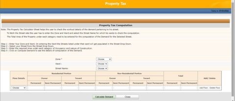 Property tax calculator Chennai