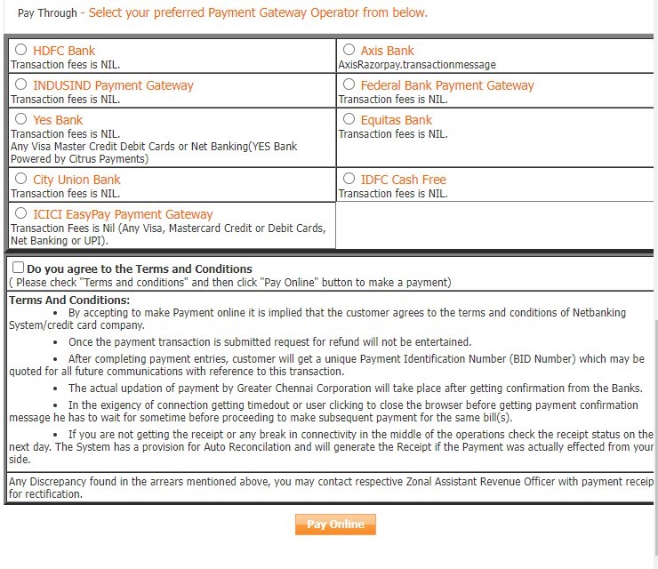 How to make property tax online payment Chennai?