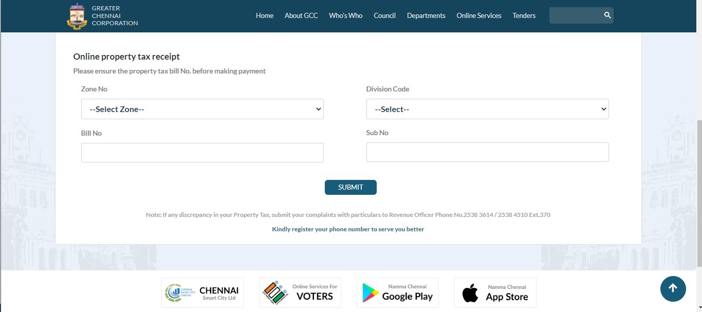 Chennai property tax: How to get the property tax payment receipt?