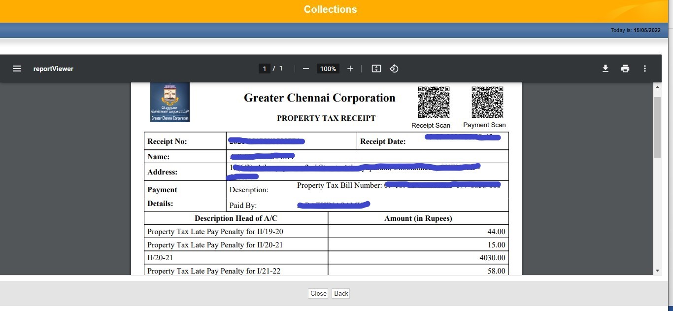 Chennai property tax: How to get the property tax payment receipt?