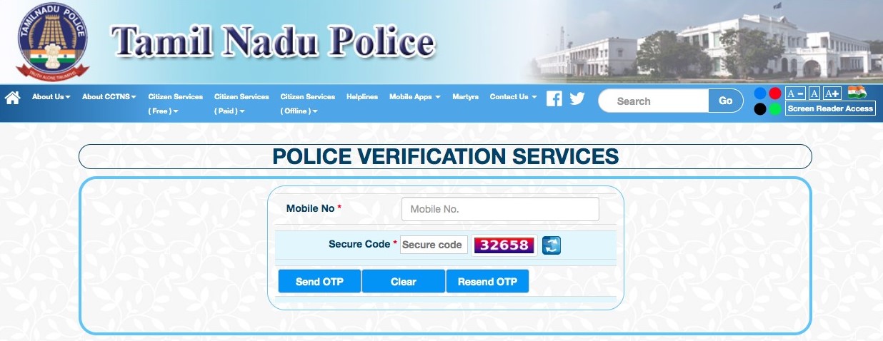 TN tenant police verification certificate online