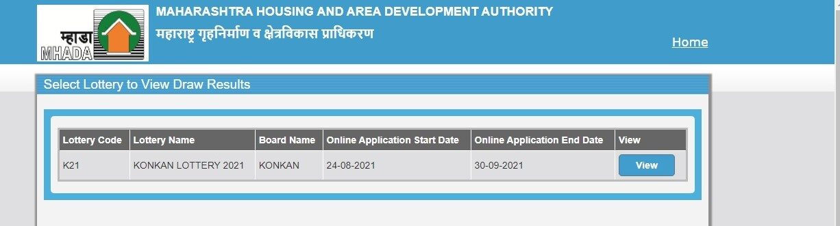 Mhada Lottery 2021 lucky draw results out