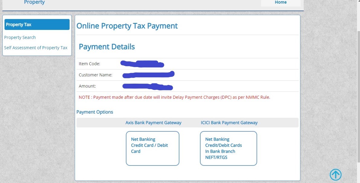 NMMC property tax payment