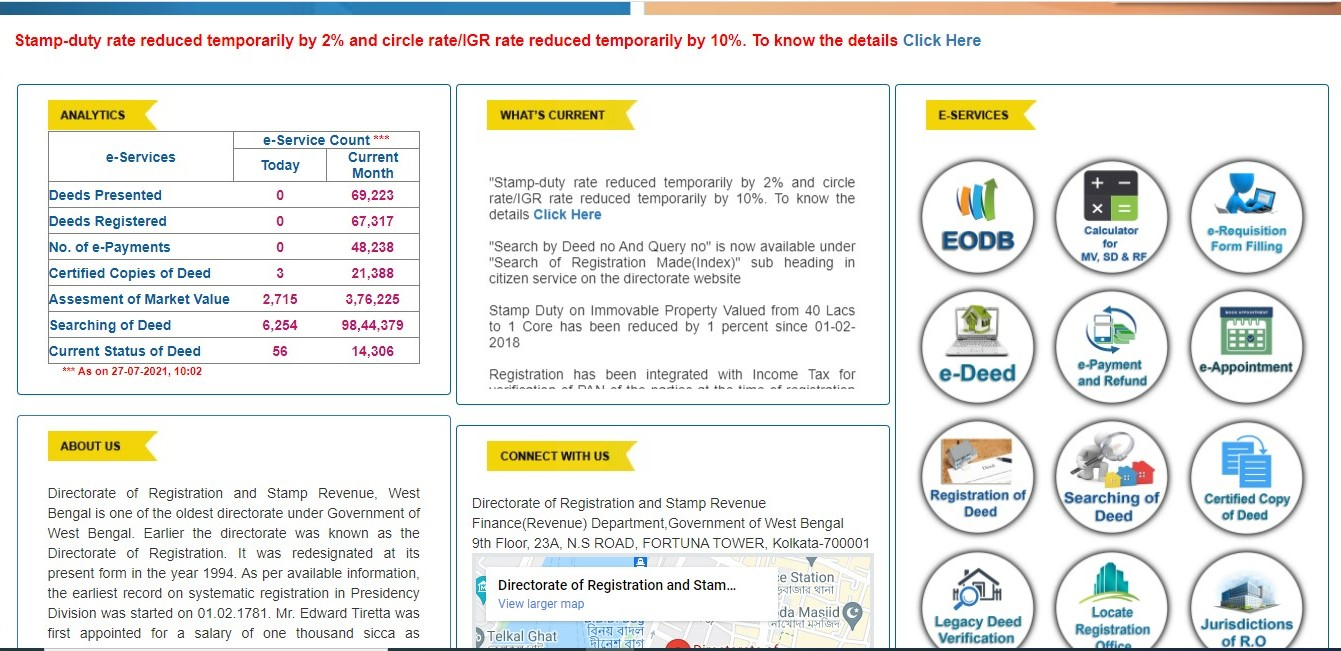 Stamp duty and registration charges in West Bengal