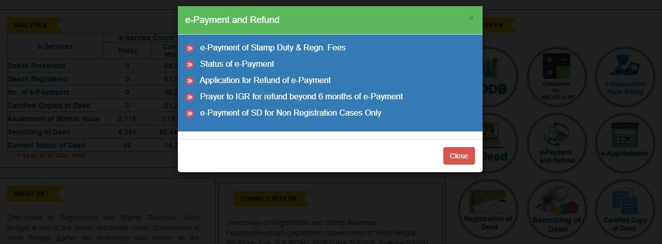 Registration charges West Bengal