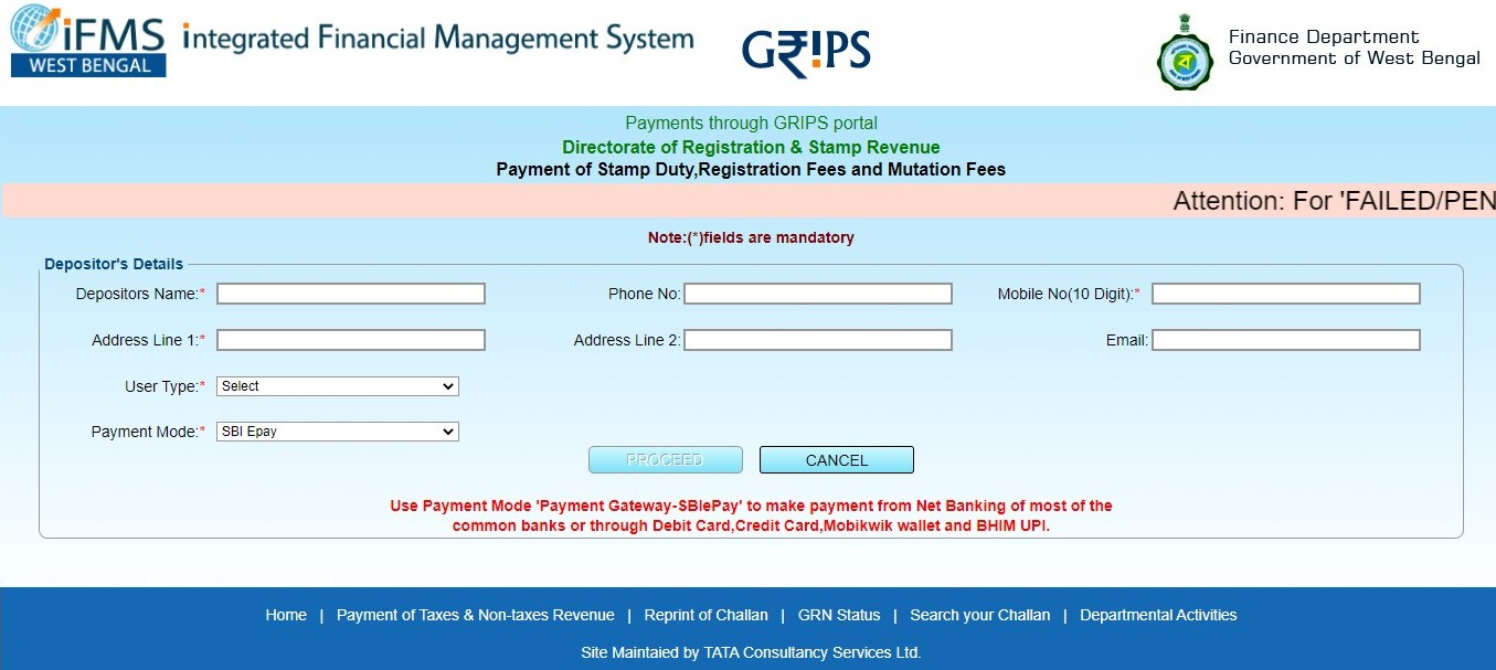 Stamp duty and registration charges in West Bengal