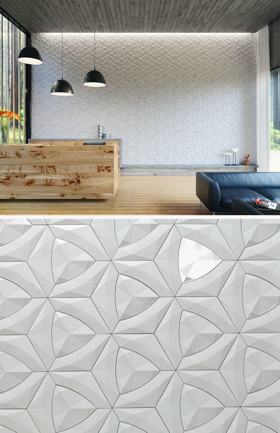 18 designs of 3d tiles for front wall 16