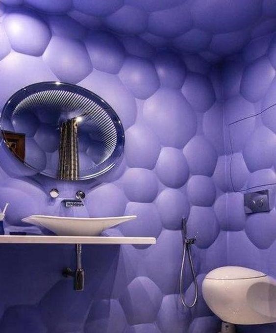 Bubble shaped raised 3d wall tiles design