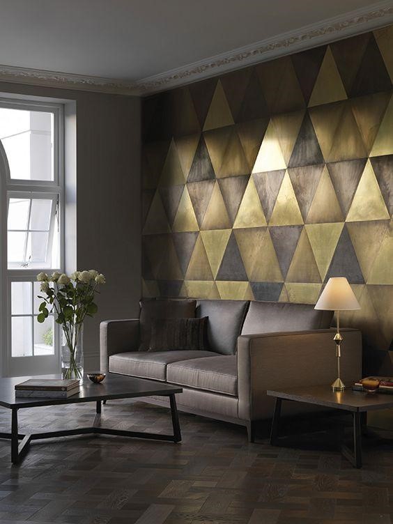 Metallic 3d wall tiles design