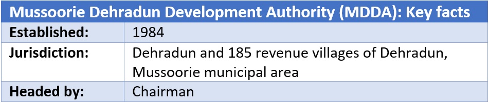 Mussoorie Dehradun Development Authority (MDDA)