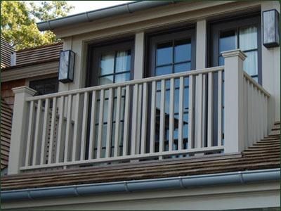 Decorations for balcony railings made of PVC