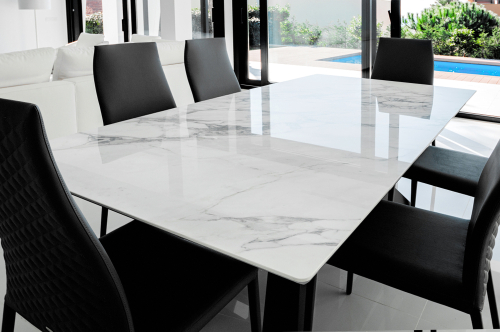 Marble dining table design