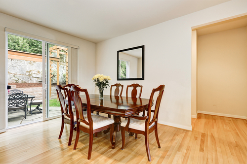 Wooden dining table design