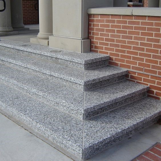 Classic grey granite stairs