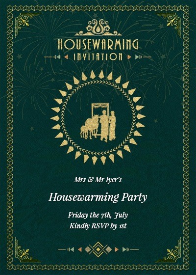 Housewarming invitation