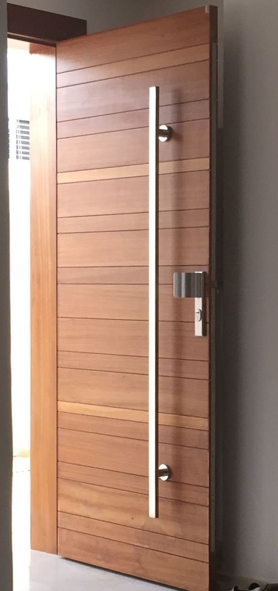 Long main door wooden handle design