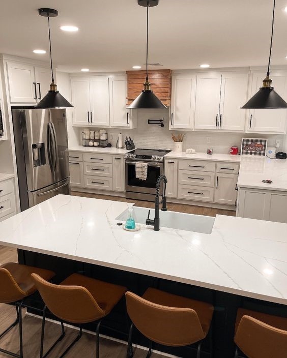 Calacatta Ultra quartz top kitchen