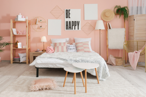 Pink colour combination for bedroom