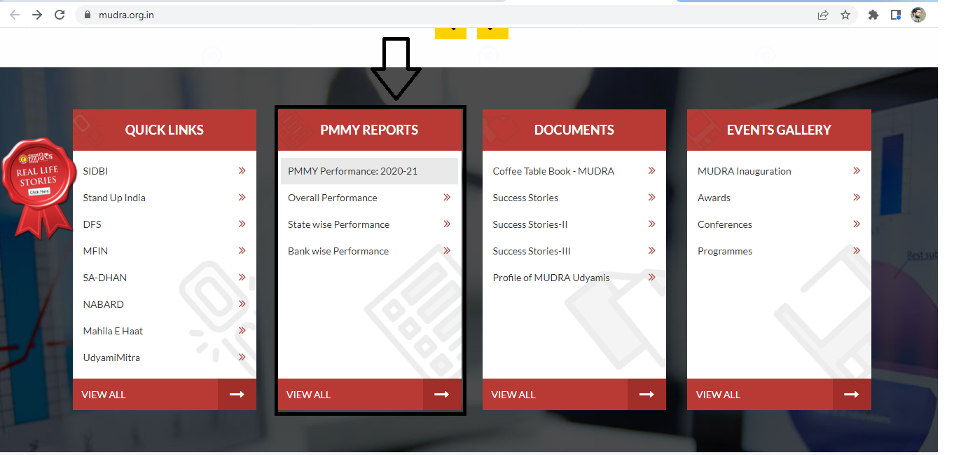 Pradhan Mantri Mudra Loan Scheme: Report viewing process