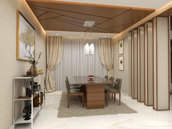 Single-layered PVC false ceiling design for bedroom