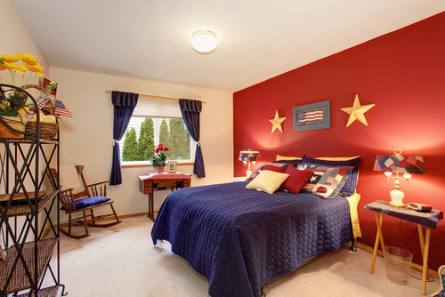 Red colour combinations for home