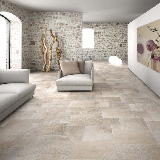 Travertine floorings