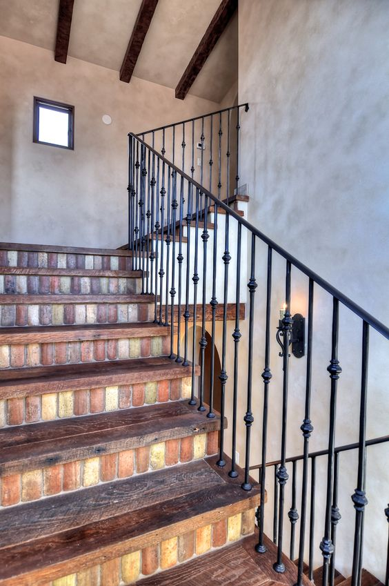 Stone steps in the staircases