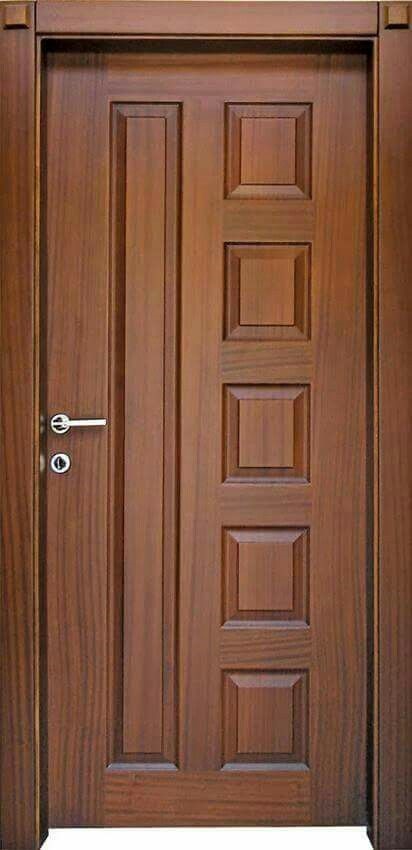 Panelled wooden safety door design