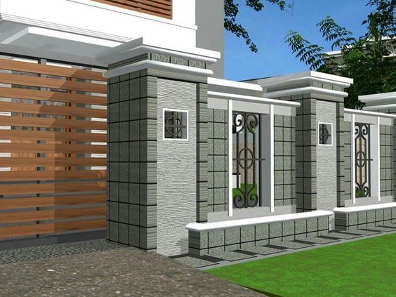 compound wall design ways to secure your home in style 02 compound wall design ways to secure your home in style 02