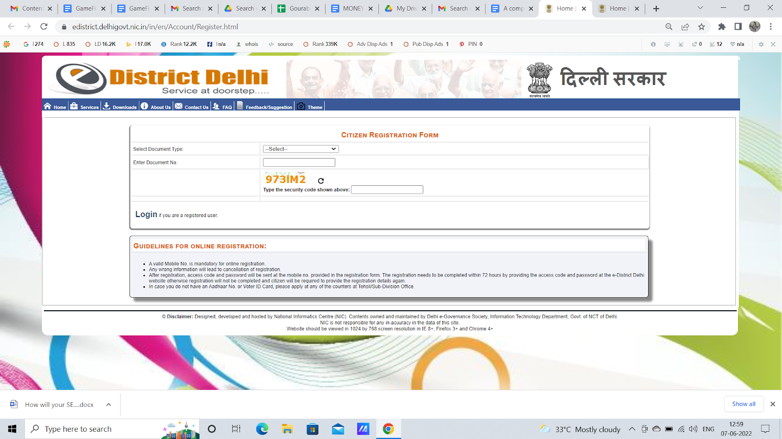 Delhi e-district portal: How to register online?