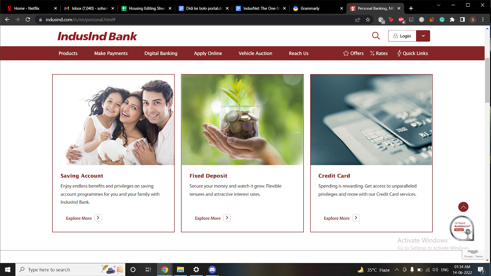 IndusInd bank net banking: Registration process