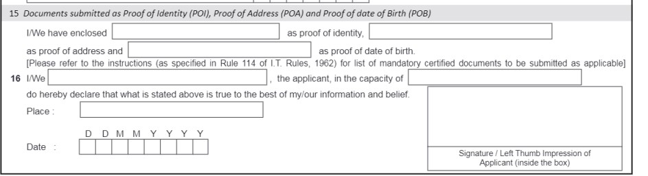 PAN card Form 49A