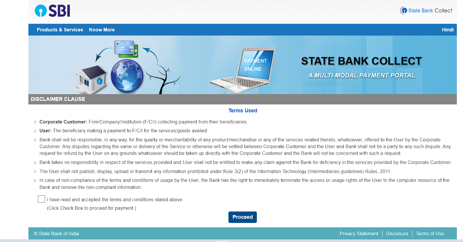 Collect Form: SBI